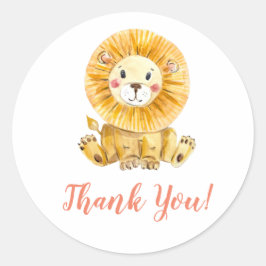 Sticker Rond Lion Merci