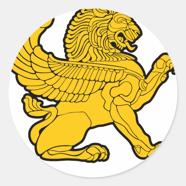 Sticker Rond lion perse (Devant)