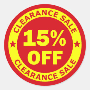 Sticker Rond Liquidation 15 pour cent