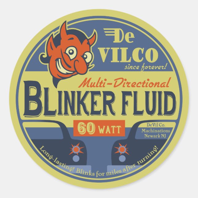 Sticker Rond Liquide DeVilco Blinker (Devant)