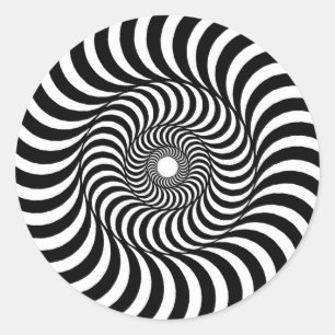 Sticker Rond liquide - Op Art