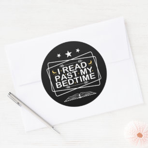 Sticker Rond Lire Adieu, Je Lis Passé Mon Nuit, Citation Drôle