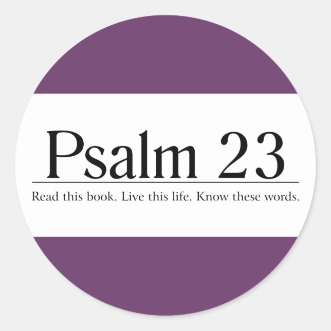 Sticker Rond Lire la Bible Psaume 23 (Devant)