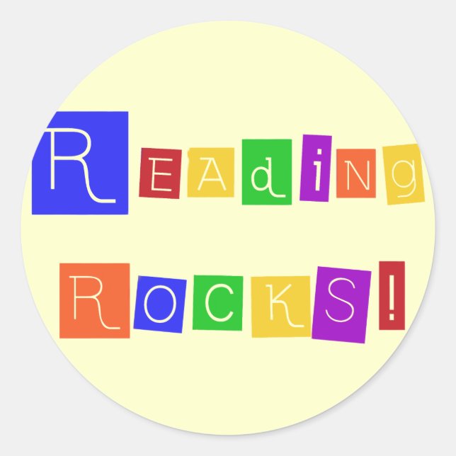 Sticker Rond Lire Rocks Tshirts et cadeaux (Devant)