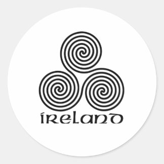 Sticker Rond L'Irlande et la triple spirale