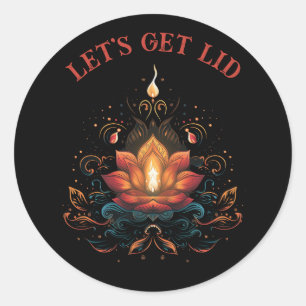 Sticker Rond Lit Diwali Hindu Le Festival des lumières