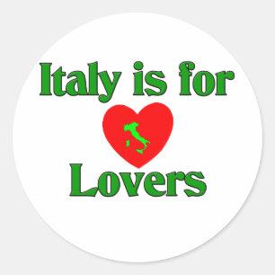 Sticker Rond L'Italie est pour des amants