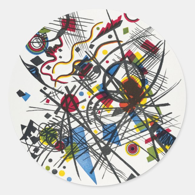 Sticker Rond Lithographie de Vierte Bauhausmappe par Kandinsky (Devant)