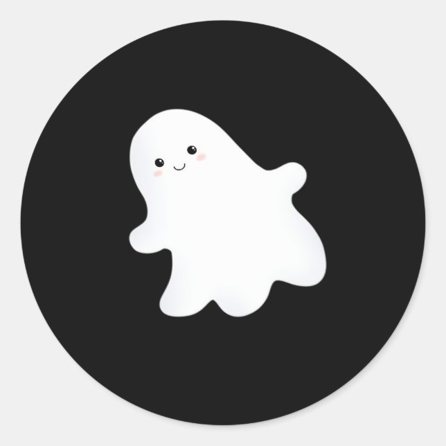 Sticker Rond Little Boo Cool esthétique (Devant)