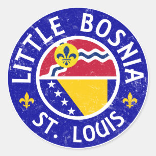 Sticker Rond Little Bosnie St. Louis