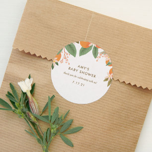 Sticker Rond Little Cutie est sur le chemin Baby shower Étiquet