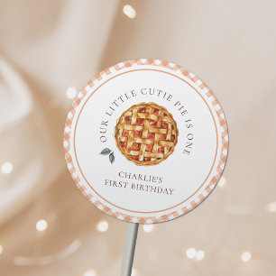 Sticker Rond Little Cutie Pie Automne 1er Anniversaire