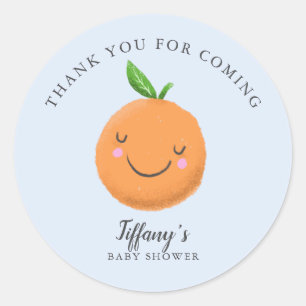 Sticker Rond Little Cutie Thème Baby shower Blue Favour