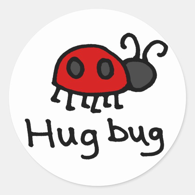 Sticker Rond Little Hug Bug (Devant)