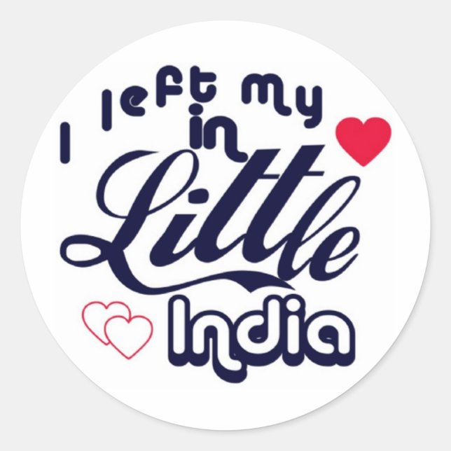Sticker Rond Little India (Devant)
