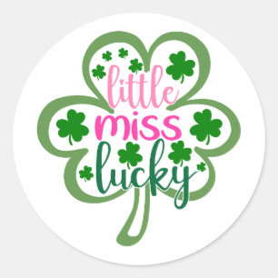 Sticker Rond Little Miss Lucky Charme 🍀 ✨