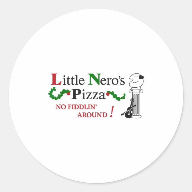Sticker Rond Little Nero's Zza  (Devant)