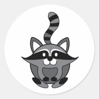 Sticker Rond Little Raccoon