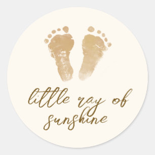 Sticker Rond Little Ray of Sunshine Boho Baby shower