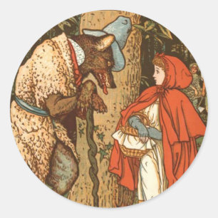 Sticker Rond little-red-riding-hood-pictures-9