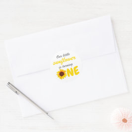 Sticker Rond Little Sunflower 1er anniversaire