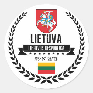 Sticker Rond Lituanie