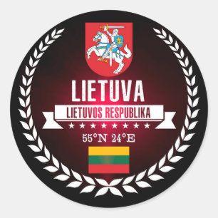 Sticker Rond Lituanie