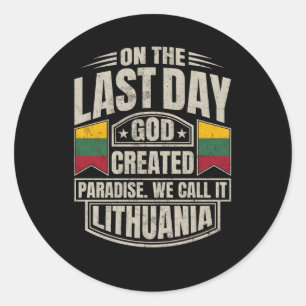 Sticker Rond Lituanie