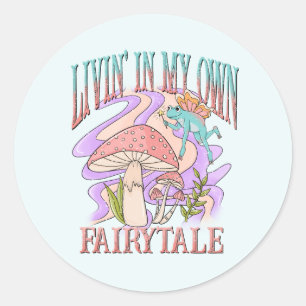 Sticker Rond Livin' Dans Mon Propre Conte D'Équité