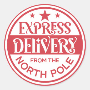 Sticker Rond Livraison d'Express du pôle Nord