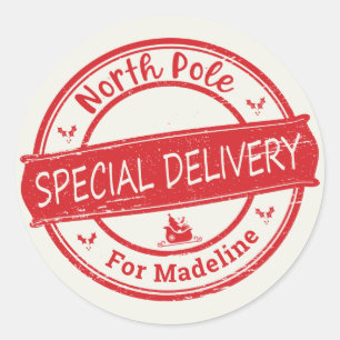 Sticker Rond Livraison spéciale Pôle Nord