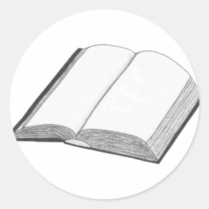 Sticker Rond Livre