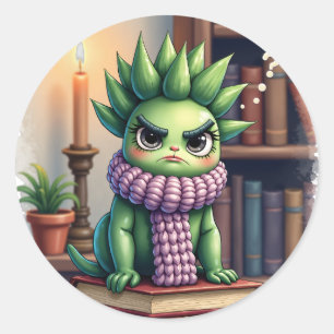 Sticker Rond Livre BookTok Dark Academia sur les parents grinch