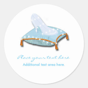Sticker Rond Livre d'histoire blanc élégant Princesse Mariage F