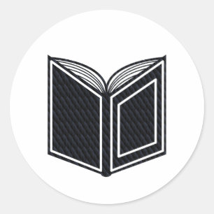 Sticker Rond Livre d'Imaginaire avec Scales de Dragon Obsidienn