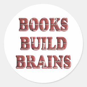 Sticker Rond Livres Construire le cerveau