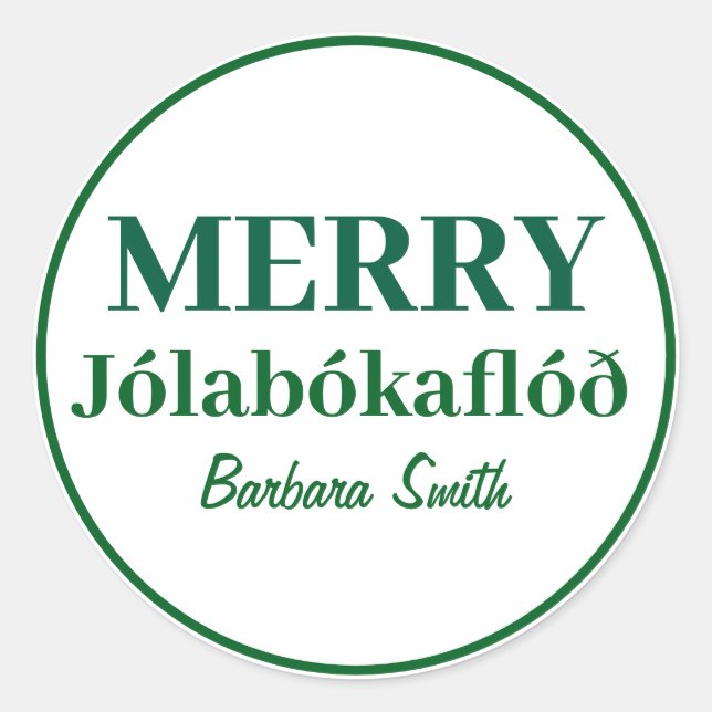 Sticker Rond Livres et nuits douillettes : Joyeux Jolabokaflod  (Devant)