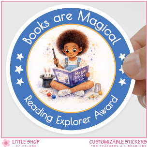 Sticker Rond Livres sont magiques Reading Explorer Award