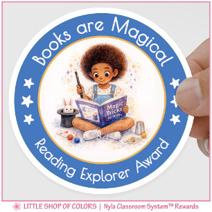 Sticker Rond Livres sont magiques Reading Explorer Award