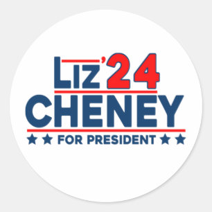 Sticker Rond liz cheney 2024 pour le président