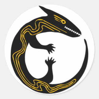 Sticker Rond Lizard