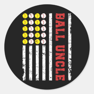 Sticker Rond Ll Uncle Us Drapeau Vendre Oncle Doux Llers