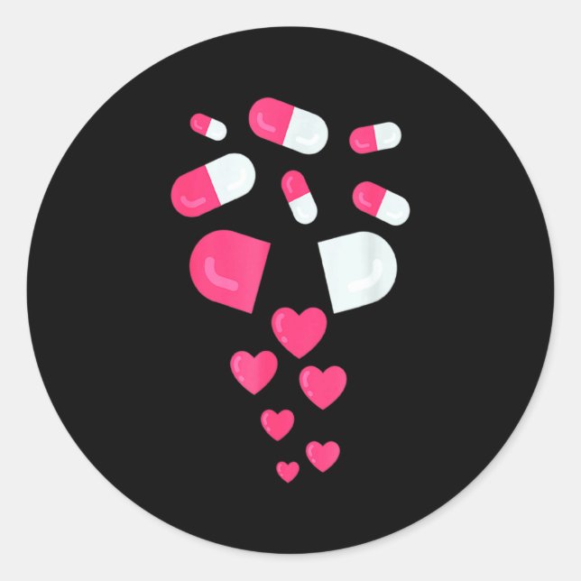 Sticker Rond Lls Love Valentines Costume Nk Ll _1  (Devant)