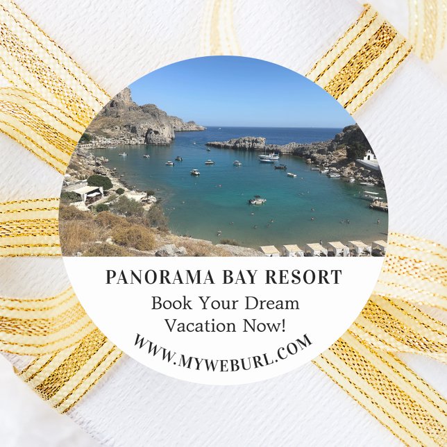 Sticker Rond Location de photo promotion commerciale (Créateur téléchargé)