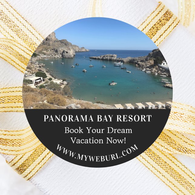 Sticker Rond Location de photo promotion commerciale (Créateur téléchargé)