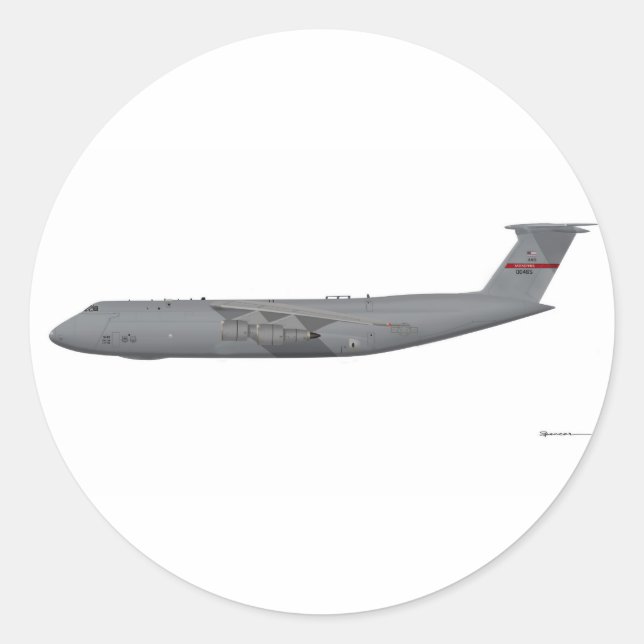 Sticker Rond Lockheed C-5 Galaxy (Devant)