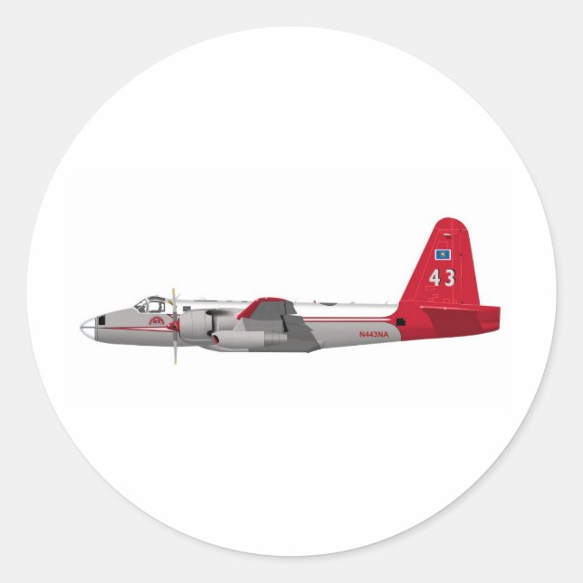 Sticker Rond Lockheed P-2V Neptune Tanker (Devant)