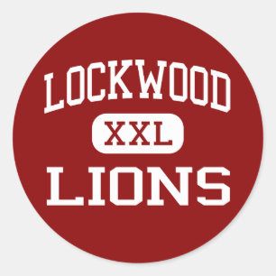 Sticker Rond Lockwood - Lions - Moyen - Billings Montana