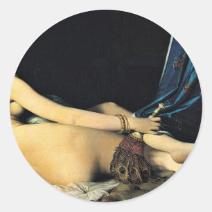 Sticker Rond L'Odalisque grand, Odalisque de La de Français