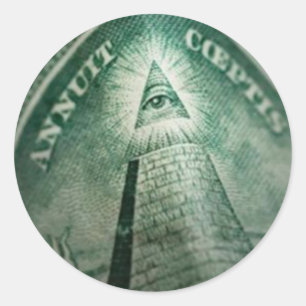 Sticker Rond L'oeil des Illuminati